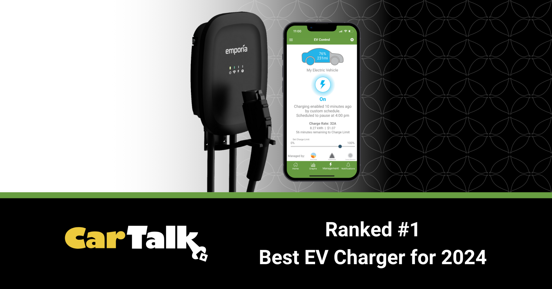 Emporia Ranked #1 Best EV Charger for 2024 by Car Talk