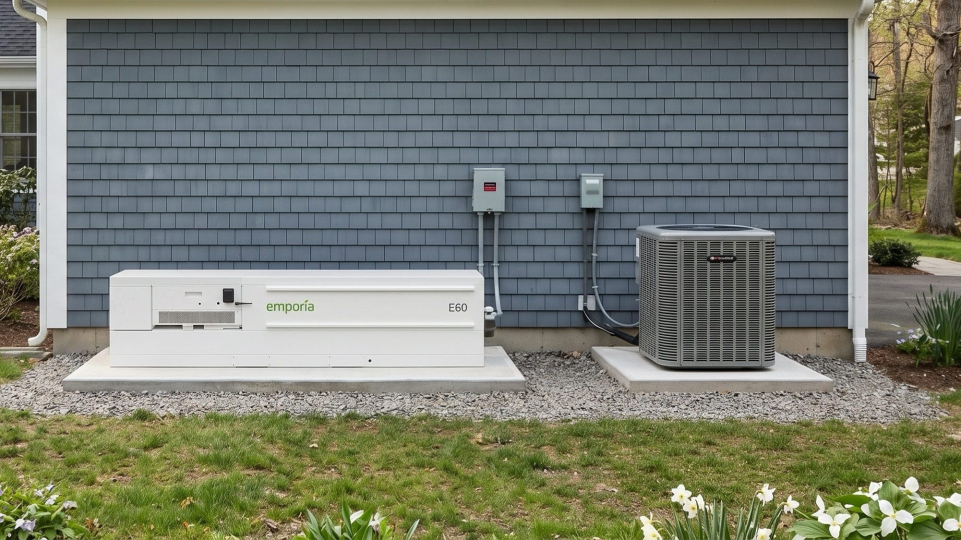 Emporia home battery installed outdoors