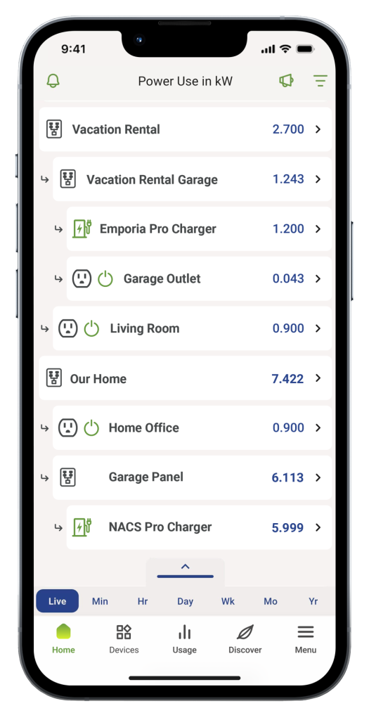 Track multiple properties in the Emporia app