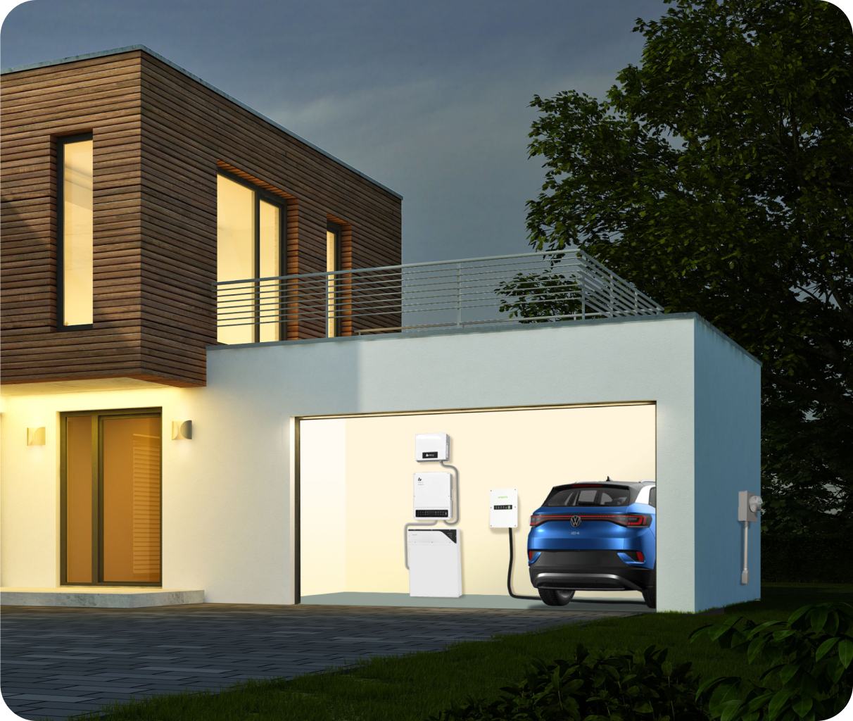 Emporia V2X charger integrated with home energy management